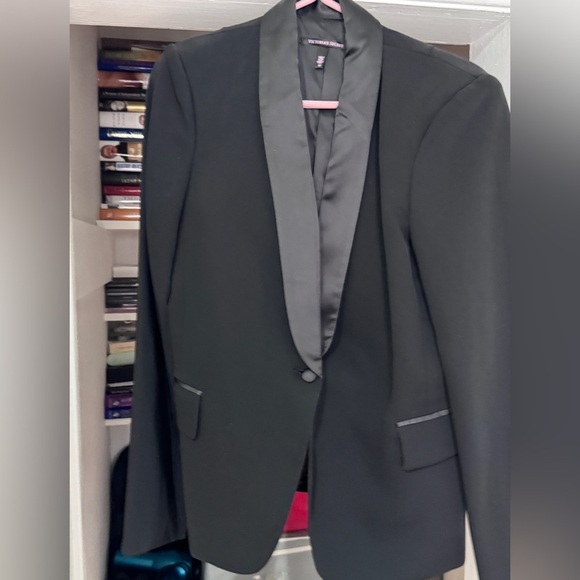 🥂Elegant Vintage Ladies Victoria’s Secret Black Tuxedo Style Suit Jacket Size 12 - Picture 14 of 16